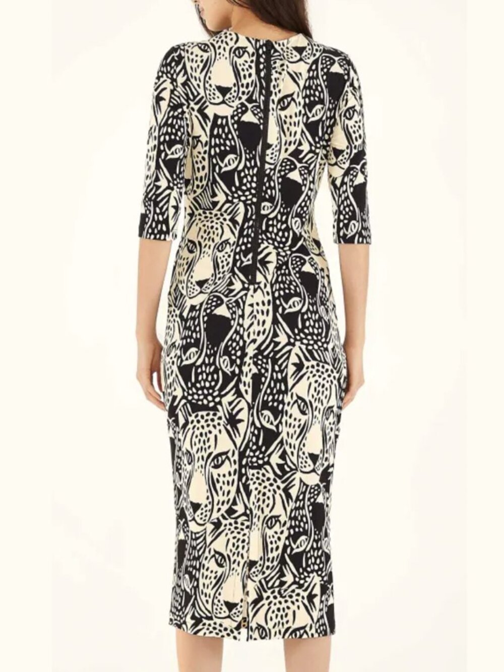 FARM RIO Midnight Leopard Jersey Midi Dress -Size XL - Picture 7 of 8